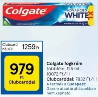 Tesco Colgate fogkrém 125ml ajánlat