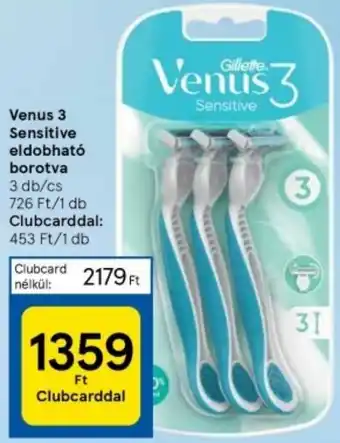 Tesco Venus 3 Sensitive eldobható borotva 3db ajánlat