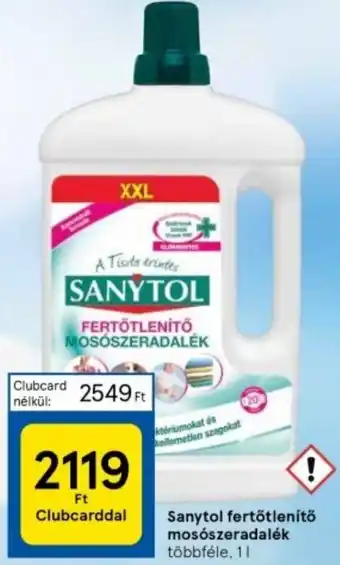 Tesco Sanytol fertőtlenítő mosószeradalék 1l ajánlat