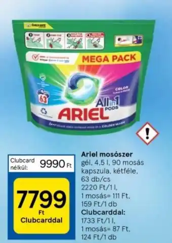 Tesco Ariel mosószer 4,5l ajánlat