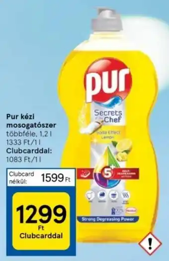 Tesco Pur kézi mosogatószer 1,2l ajánlat