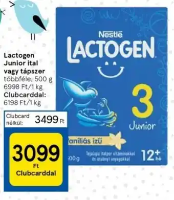 Tesco Lactogen Junior ital vagy tápszer 500g ajánlat