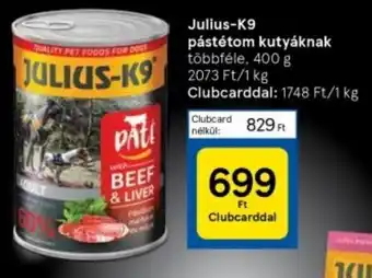 Tesco Julius-K9 pástétom kutyáknak 400g ajánlat