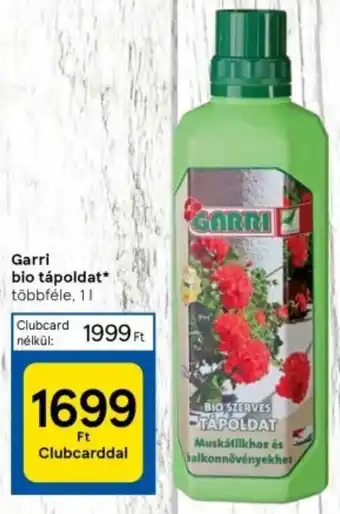 Tesco Garri bio tápoldat 1l ajánlat