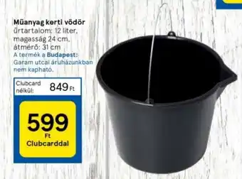 Tesco Műanyag kerti vödör 12l 24x31cm ajánlat