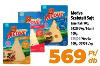 Coop Medve Szeletelt Sajt 90-100g ajánlat