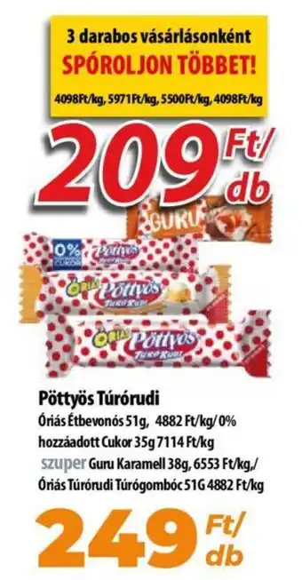 Coop Pöttyös Túrórudi 51g ajánlat