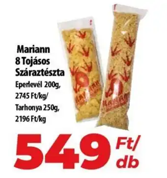 Coop Mariann 8 Tojásos Száraztészta 200-250g ajánlat