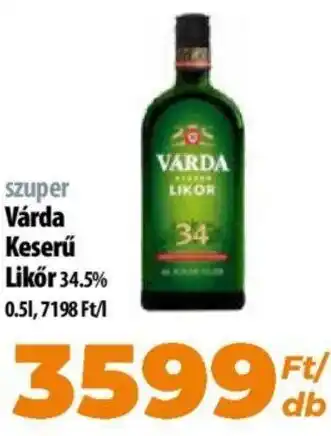 Várda Keserű Likőr 34.5% 0,5l
