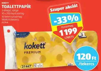 ALDI KOKETT TOALETTPAPÍR 10db ajánlat