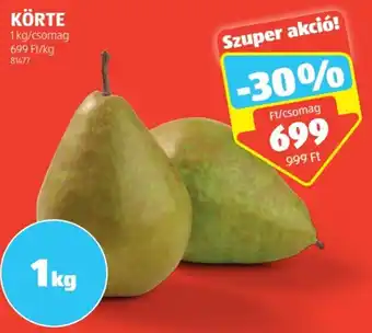 ALDI KÖRTE 1kg ajánlat