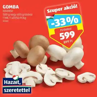 ALDI GOMBA 500g, 400g ajánlat