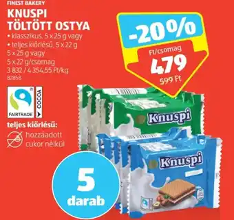 ALDI FINEST BAKERY KNUSPI TÖLTÖTT OSTYA 5db ajánlat