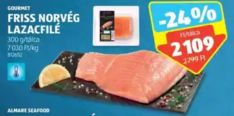 ALDI GOURMET FRISS NORVÉG LAZACFILÉ 300g ajánlat