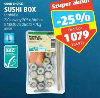 ALDI GOOD CHOICE SUSHI BOX 210g, 205g ajánlat
