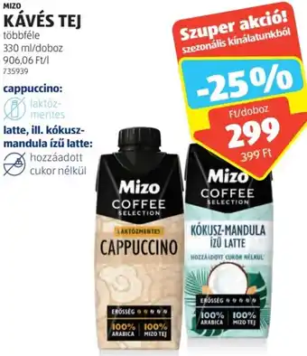 ALDI MIZO KÁVÉS TEJ 330ml ajánlat