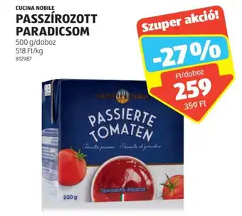 ALDI CUCINA NOBILE PASSZÍROZOTT PARADICSOM 500g ajánlat