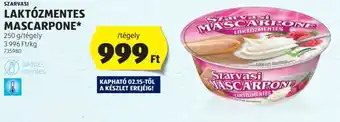 SZARVASI LAKTÓZMENTES MASCARPONE 250g