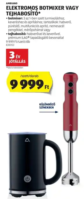 ALDI AMBIANO ELEKTROMOS BOTMIXER VAGY TEJHABOSÍTÓ ajánlat