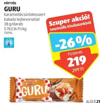 ALDI PÖTTYÖS GURU 38g ajánlat