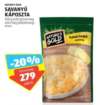 ALDI NATURE'S GOLD SAVANYÚ KÁPOSZTA 500g ajánlat