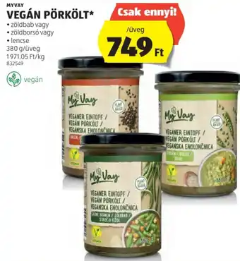 ALDI MYVAY VEGÁN PÖRKÖLT 380g ajánlat
