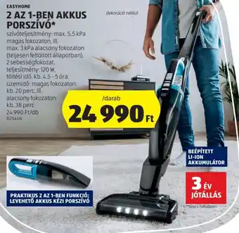 ALDI EASYHOME 2 AZ 1-BEN AKKUS PORSZÍVÓ ajánlat