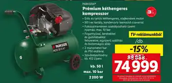 Lidl PARKSIDE Prémium kéthengeres kompresszor ajánlat