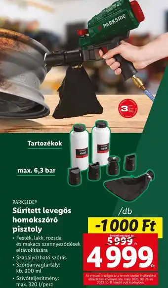 Lidl PARKSIDE Sűrített levegős homokszóró pisztoly ajánlat