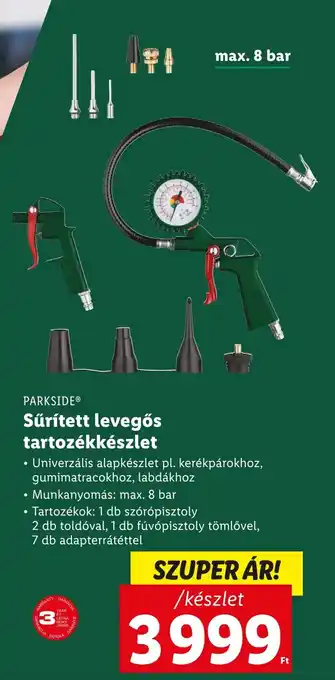 Lidl PARKSIDE Sűrített levegős tartozékkészlet ajánlat