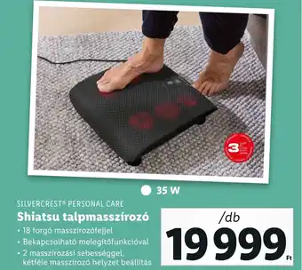 Lidl SILVERCREST PERSONAL CARE Shiatsu talpmasszírozó ajánlat