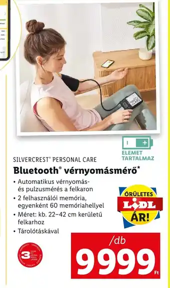 Lidl SILVERCREST PERSONAL CARE Bluetooth vérnyomásmérő ajánlat