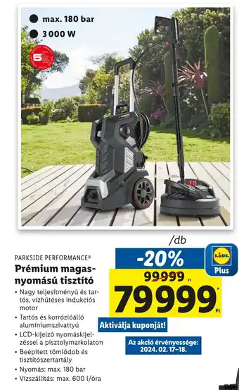 Lidl PARKSIDE PERFORMANCE Prémium magas nyomású tisztító ajánlat