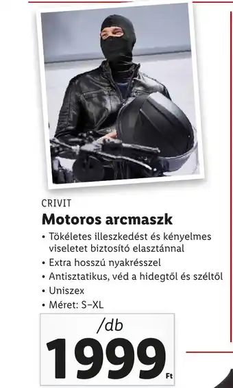 Lidl CRIVIT Motoros arcmaszk ajánlat