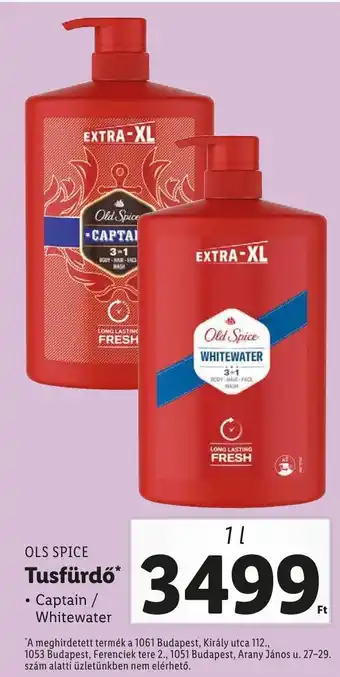 Lidl OLS SPICE Tusfürdő 1l ajánlat
