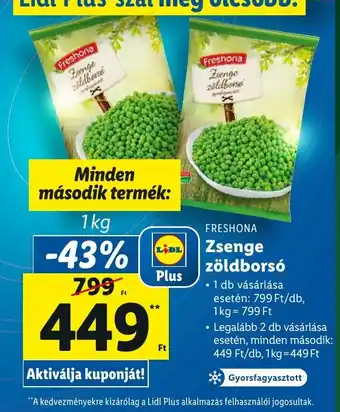 Lidl Freshona Zenge zöldborse 1kg ajánlat