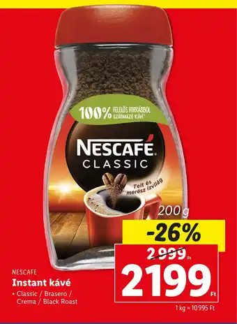 Lidl NESCAFE Instant kávé 200g ajánlat