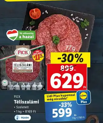 Lidl PICK Téliszalámi 77g ajánlat