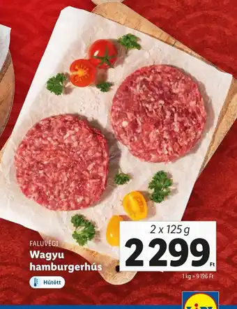 Lidl FALUVÉGI Wagyu hamburgerhús 2x125g ajánlat