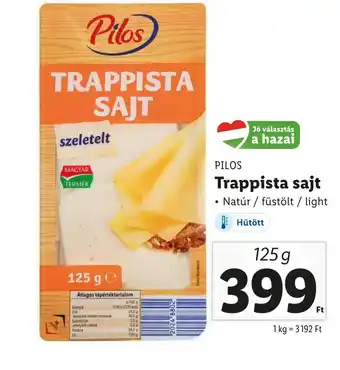 Lidl Pilos Trappista sajt 125g ajánlat