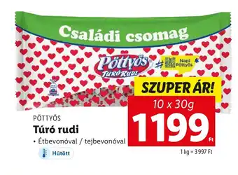 Lidl PÖTTYÖS Túró rudi 10x30g ajánlat
