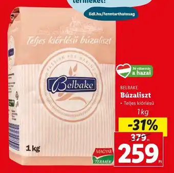Lidl BELBAKE Búzaliszt 1kg ajánlat