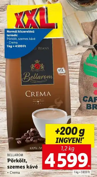 Lidl BELLAROM Pörkölt, szemes kávé 1,2kg ajánlat