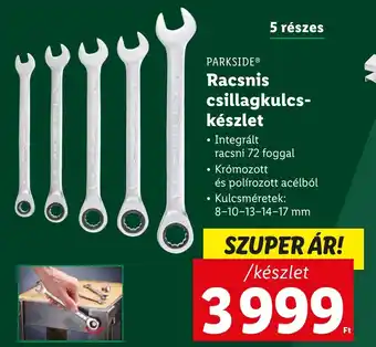 PARKSIDE Racsnis csillagkulcs készlet 8,10,13,14,17mm