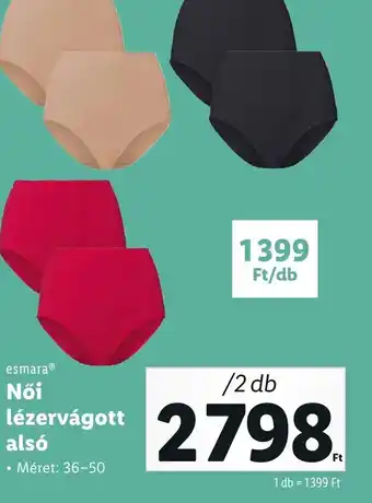 Lidl esmara Női lézervágott alsó 36-50 2db ajánlat