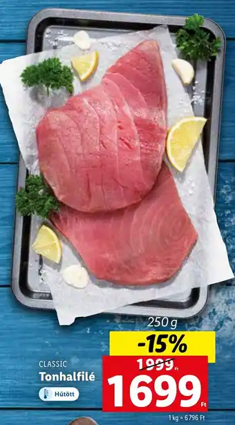 Lidl CLASSIC Tonhalfilé 250g ajánlat