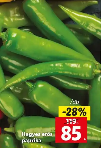 Lidl Hegyes erős paprika /db ajánlat