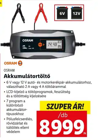 Lidl OSRAM Akkumulátortöltő ajánlat