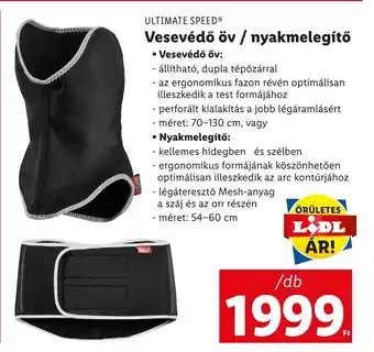 Lidl ULTIMATE SPEED Vesevédő öv/ nyakmelegítő ajánlat
