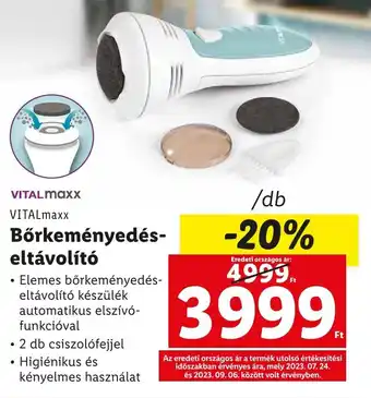 Lidl VITALmaxx Bőrkeményedés-eltávolító ajánlat